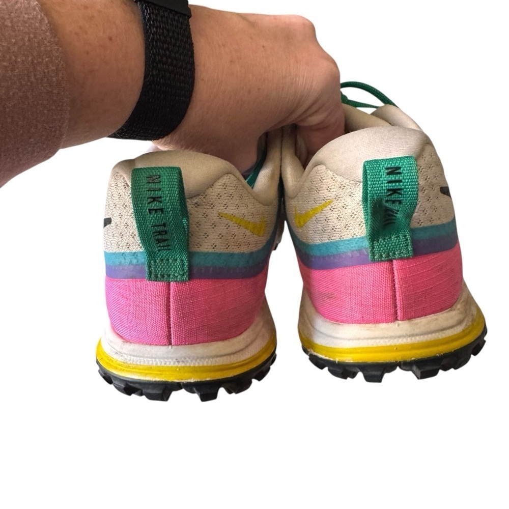 Nike - Air Zoom Wildhorse 5 Trail Running Shoes White Pink Blue Fury Sz 9 - Picture 7 of 11